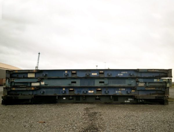 40ft x 8ft Used Shipping Container Flat-Rack