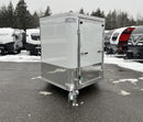 2024 E-Z Hauler 7×24 Aluminum 4-Place Drive In/Out w/Tapered Ramps, Rear Canopy