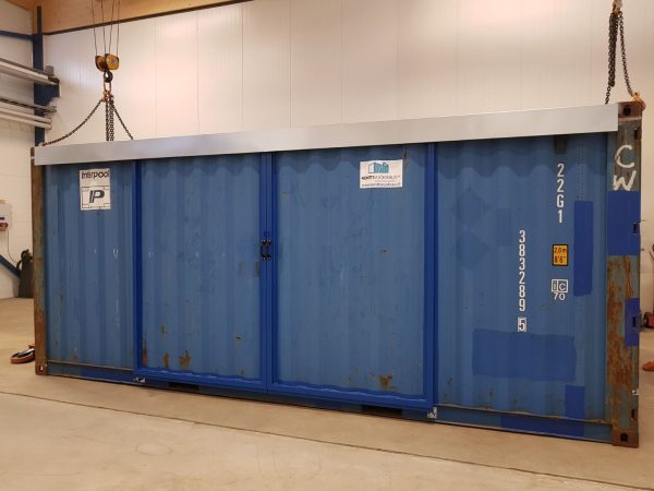 20ft Hi Cube Container (9′ 6″ high) suitable for IBC storage Sliding Door | 20ft High Cube Container for IBC Storage with Sliding Door