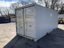 20′ x 8′ x 8.5′ Tall – New **Double Door**Shipping/Storage Container – Wind and Watertight–Gray | Double Door Gray Shipping Container