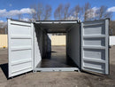 20′ x 8′ x 8.5′ Tall – New **Double Door**Shipping/Storage Container – Wind and Watertight–Gray | Double Door Gray Shipping Container