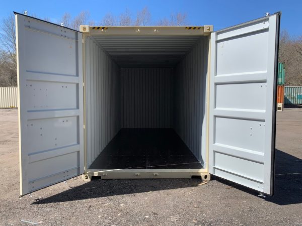 20′ x 8′ x 9.5′ Tall– New **High Cube** Shipping/Storage Container – Wind and Watertight – Beige | High Cube Beige Shipping Container
