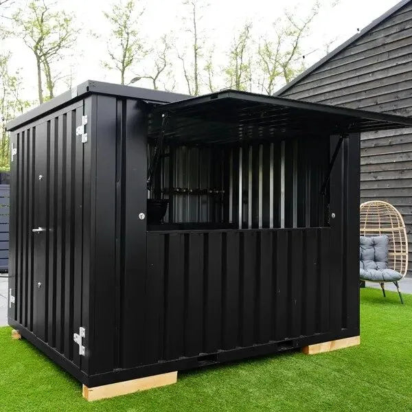 Flat Pack Container 3×2 Xl Meters Black Ral 9005